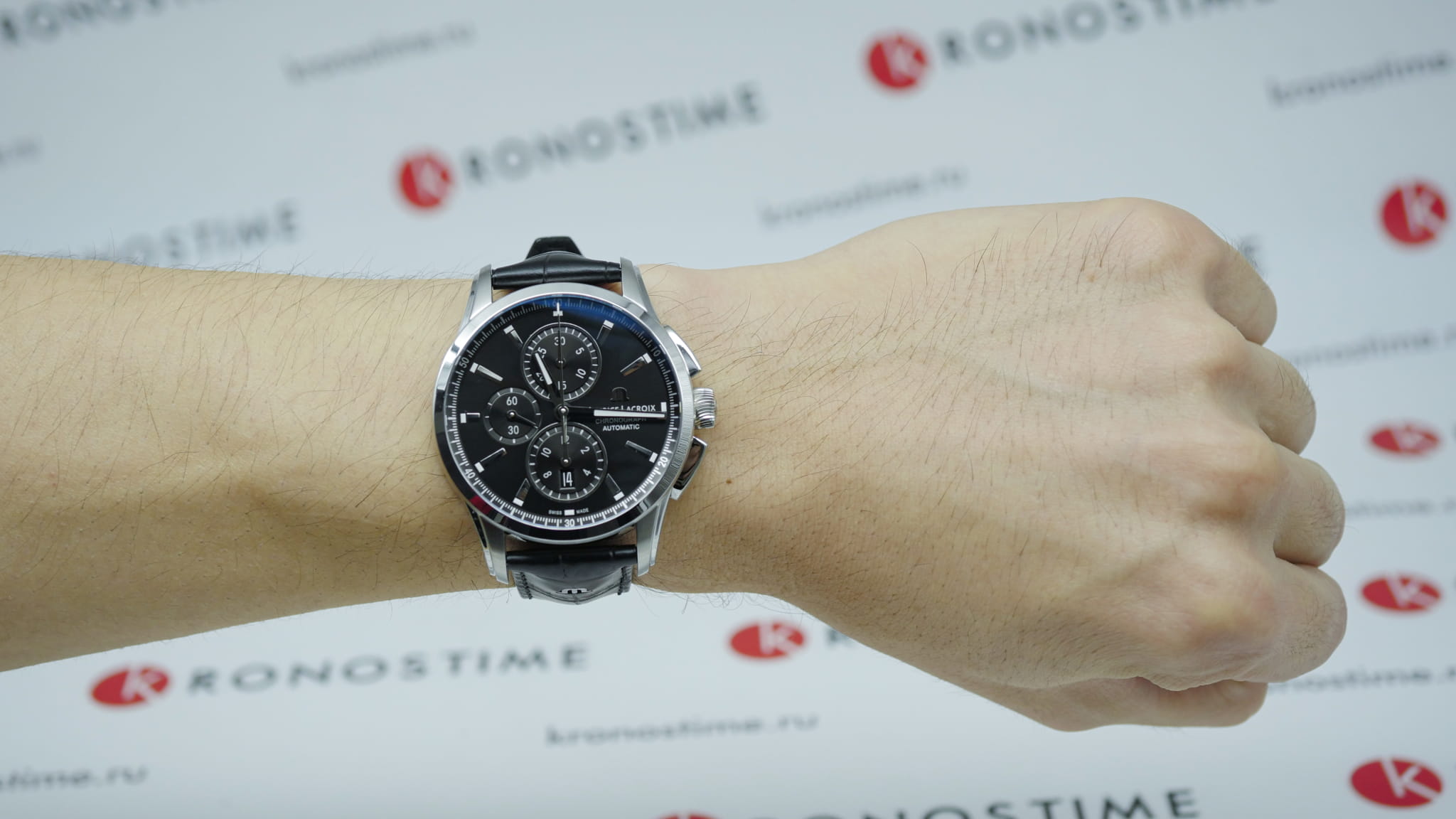 Maurice Lacroix PT6388-SS001-330-1 мужские часы застежка крупным планом